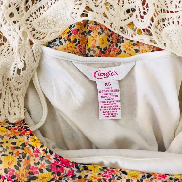 Yellow Dress with flower & crochet detail - Picture 4 of 5